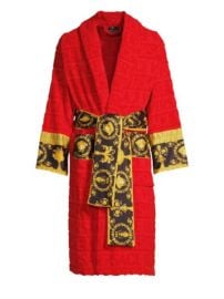 Versace - Logo Toweling Baroque Bathrobe at Saks Fifth Avenue